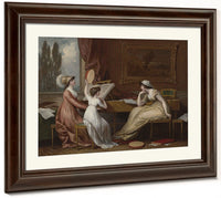 Three Ladies Making Music By Benjamin West Fine Art Print 2