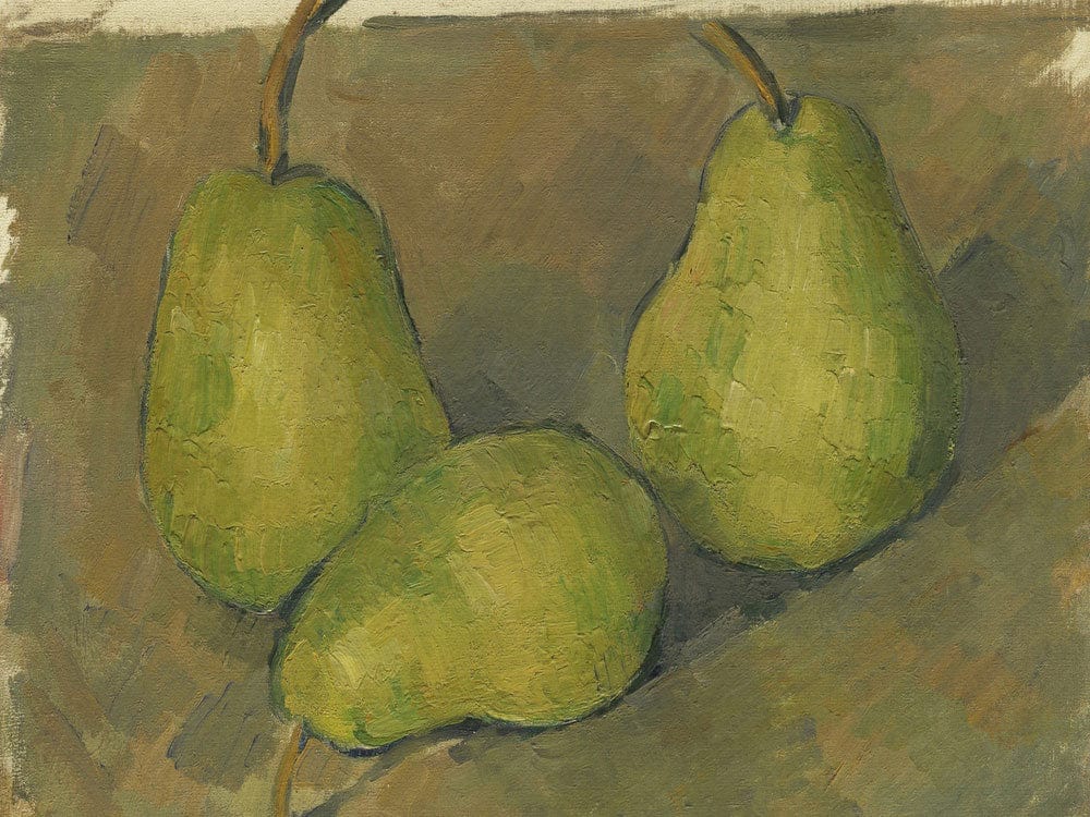 Three Pears By Paul Cezanne Fine Art Print 2