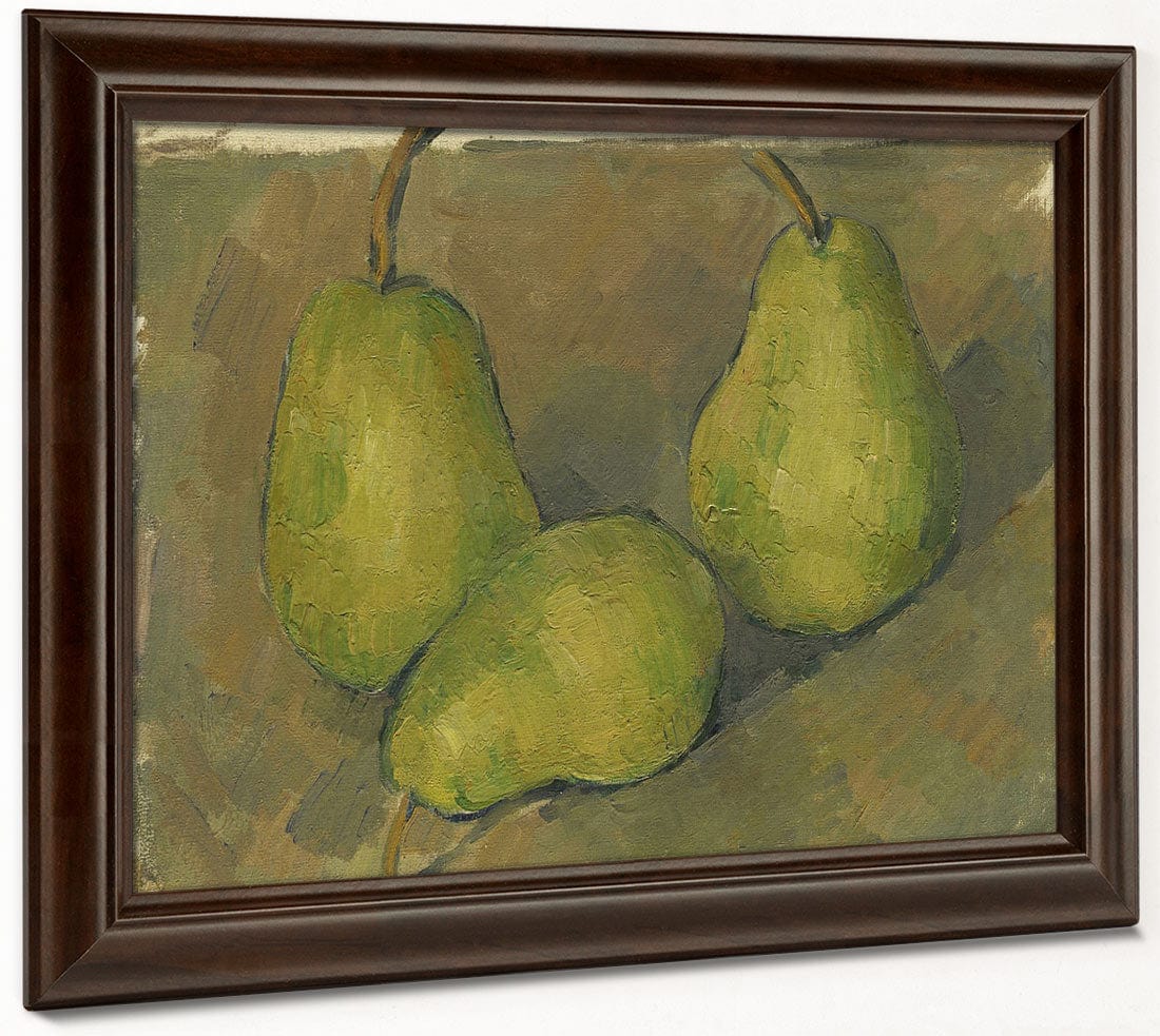 Three Pears By Paul Cezanne Fine Art Print 2