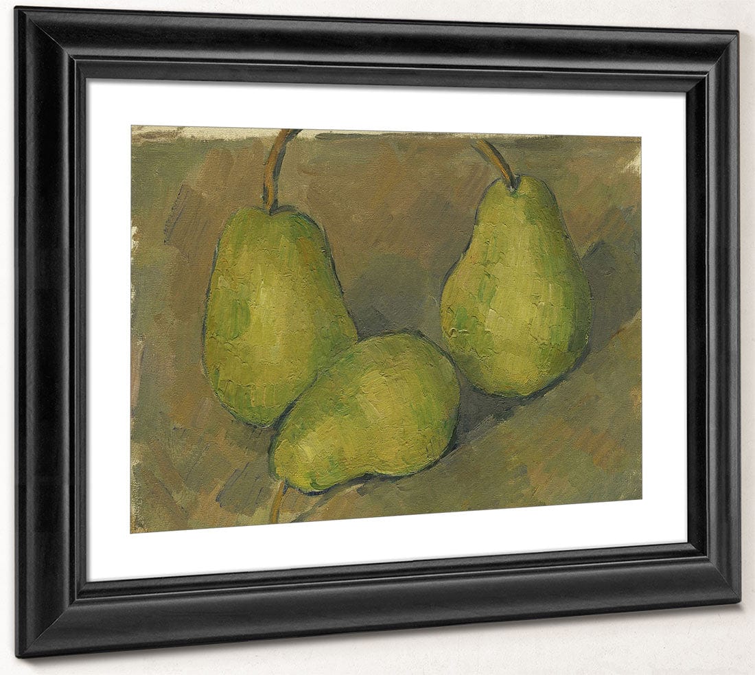 Three Pears By Paul Cezanne Fine Art Print 2