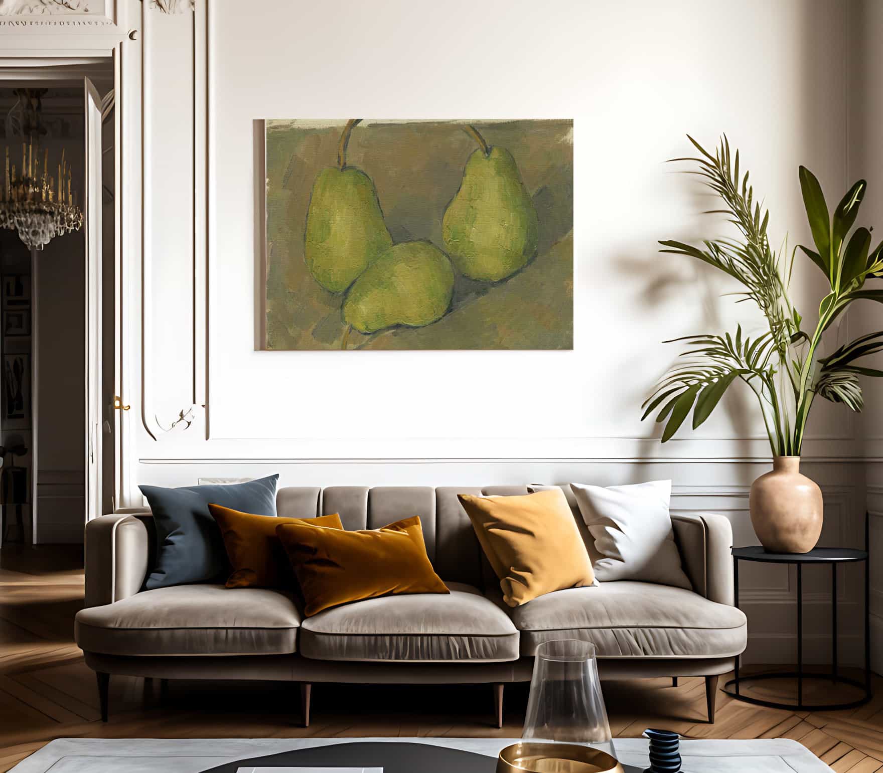 Three Pears By Paul Cezanne Fine Art Print 2