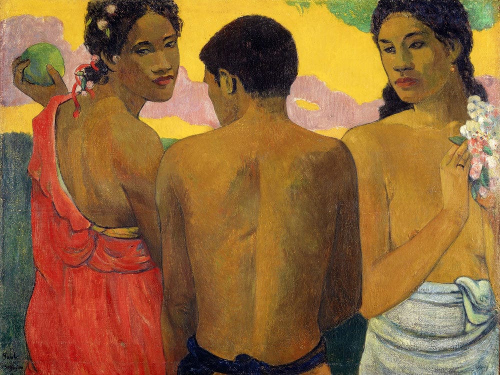 Three Tahitians 1 By Paul Gauguin Fine Art Print 2