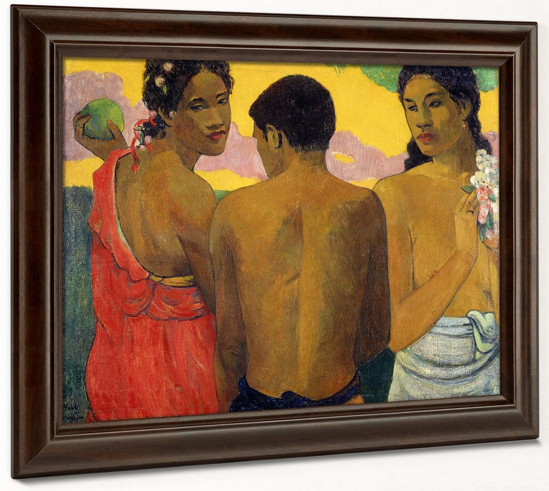 Three Tahitians 1 By Paul Gauguin Fine Art Print 2