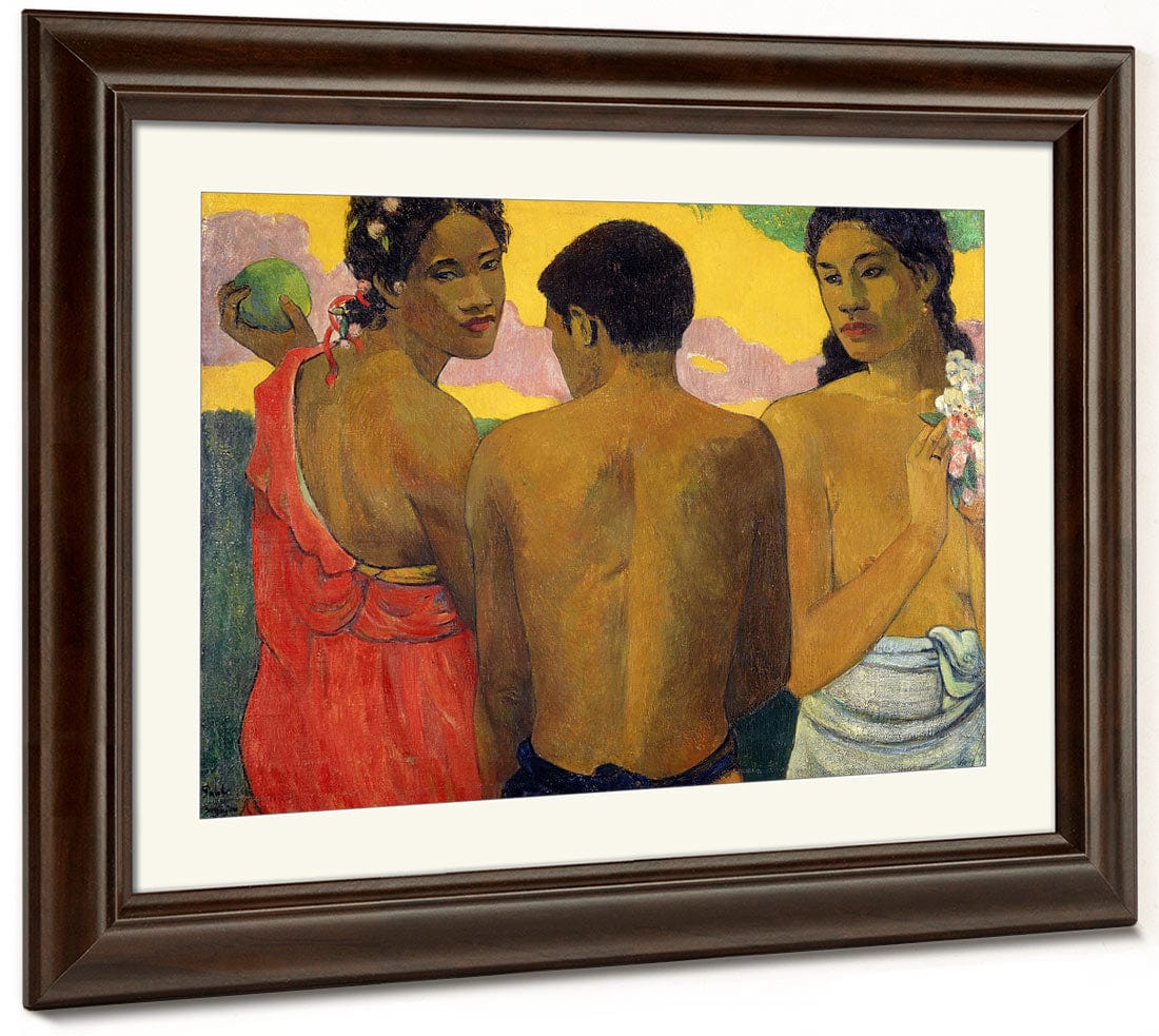 Three Tahitians 1 By Paul Gauguin Fine Art Print 2