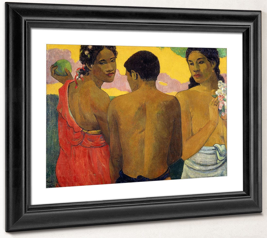 Three Tahitians 1 By Paul Gauguin Fine Art Print 2