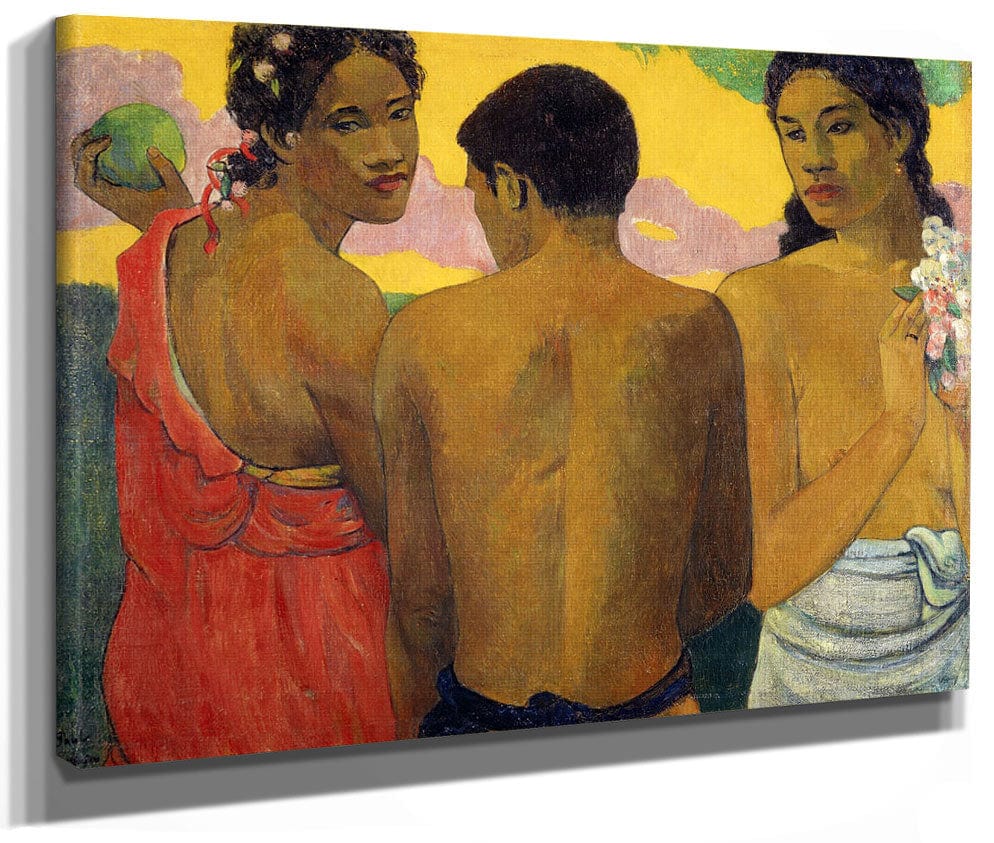 Three Tahitians 1 By Paul Gauguin Fine Art Print 2