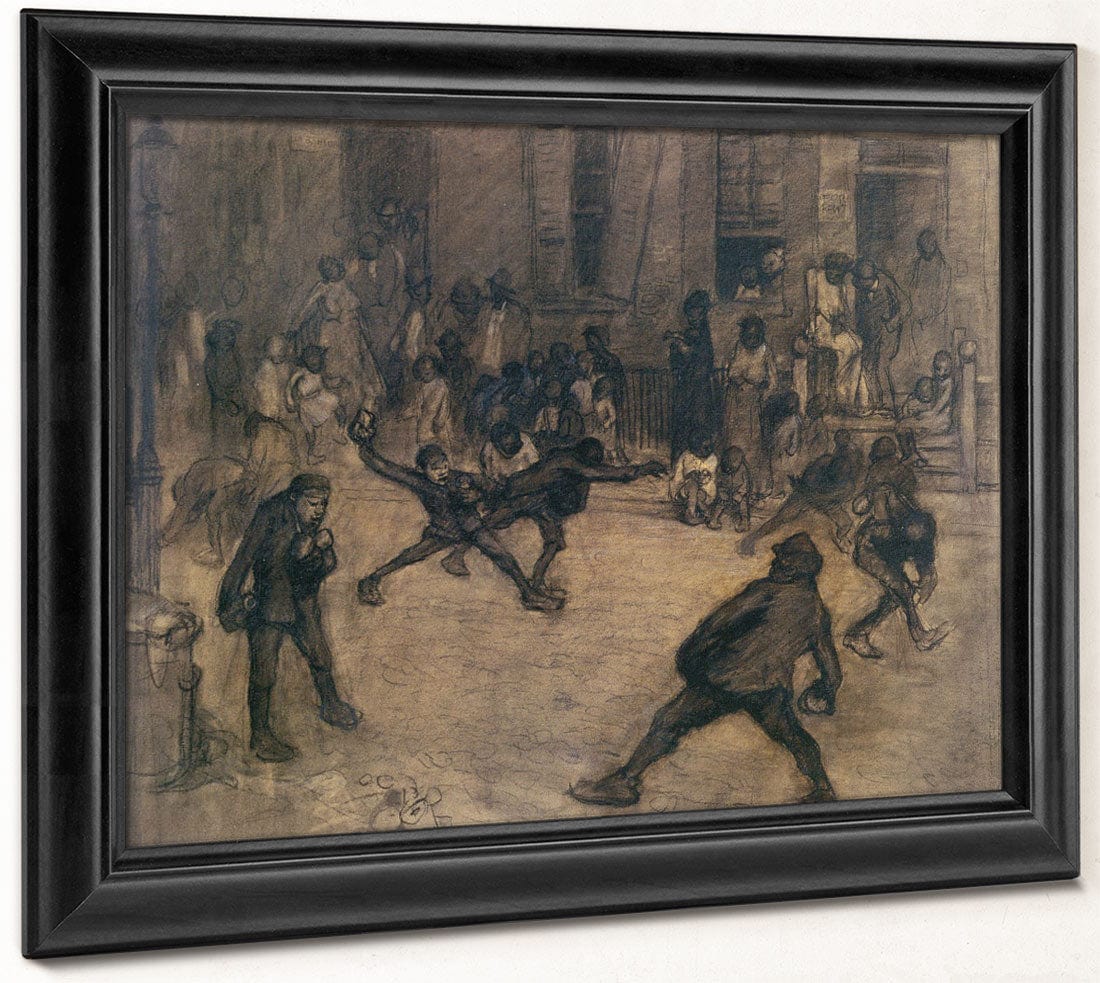 Tin Can Battle San Juan Hill New York 1907 By George Bellows Fine Art Print 2