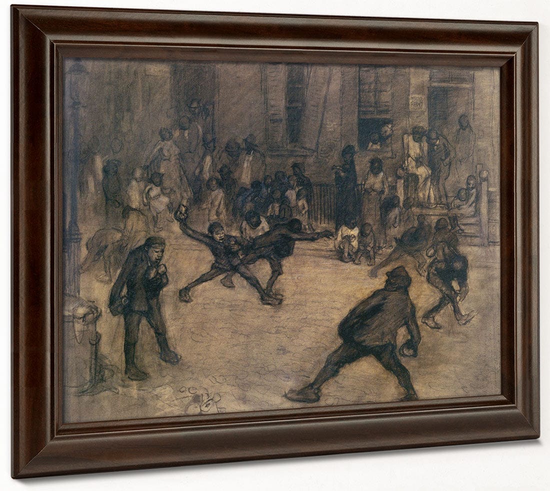 Tin Can Battle San Juan Hill New York 1907 By George Bellows Fine Art Print 2