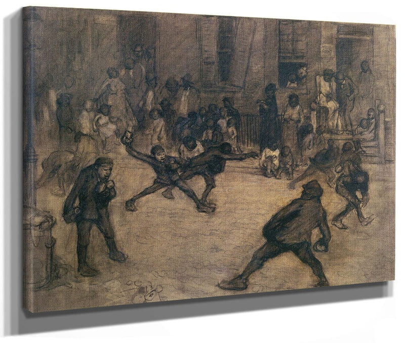 Tin Can Battle San Juan Hill New York 1907 By George Bellows Fine Art Print 2