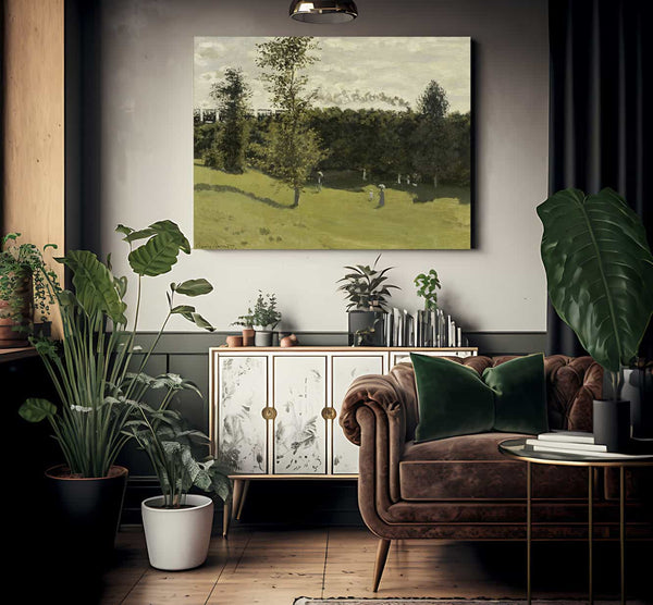 Train In The Countryside By Claude Monet Fine Art Print 2