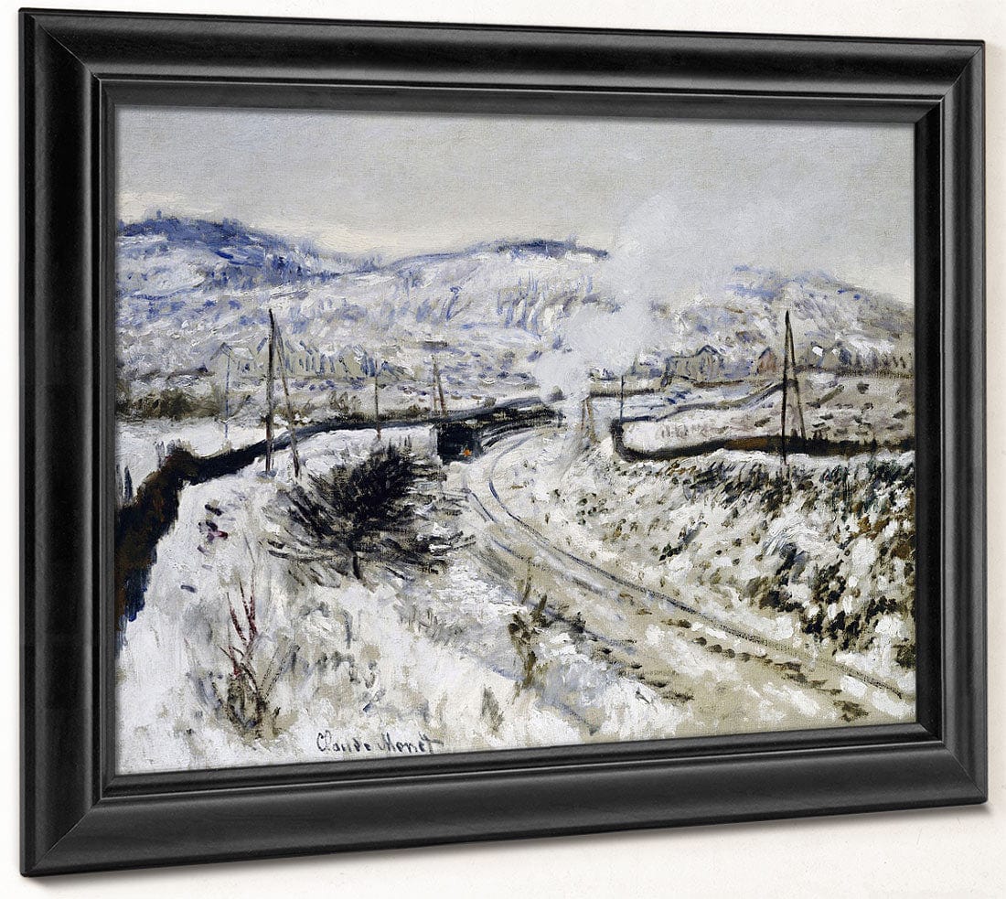 Train In The Snow At Argenteuil By Claude Monet Fine Art Print 2