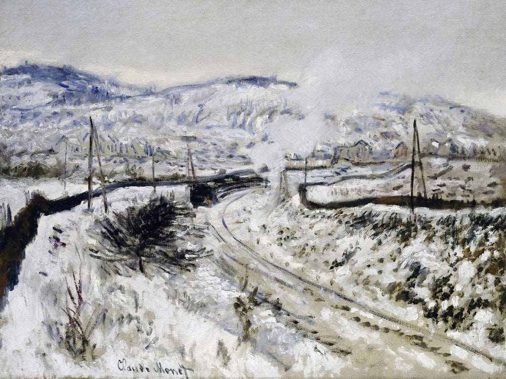 Train In The Snow At Argenteuil By Claude Monet Fine Art Print 2