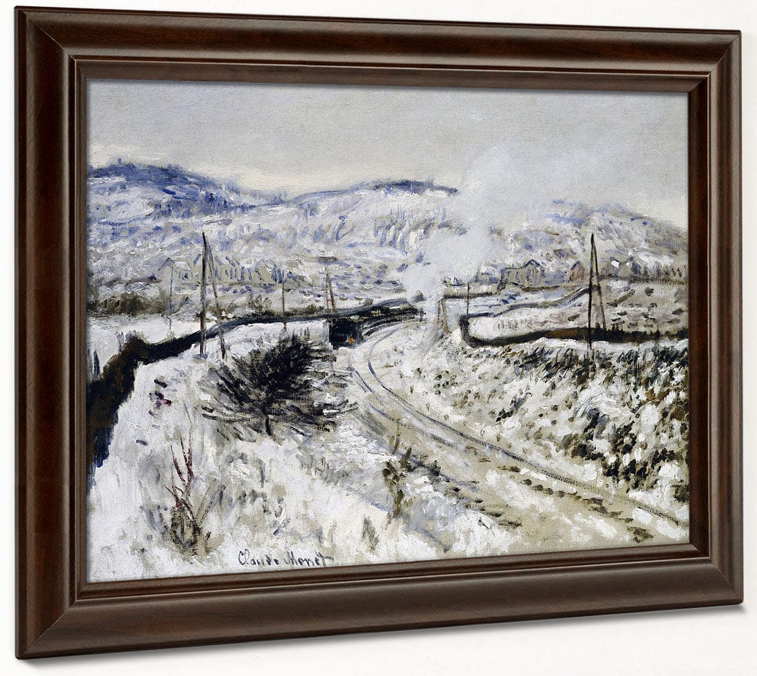 Train In The Snow At Argenteuil By Claude Monet Fine Art Print 2