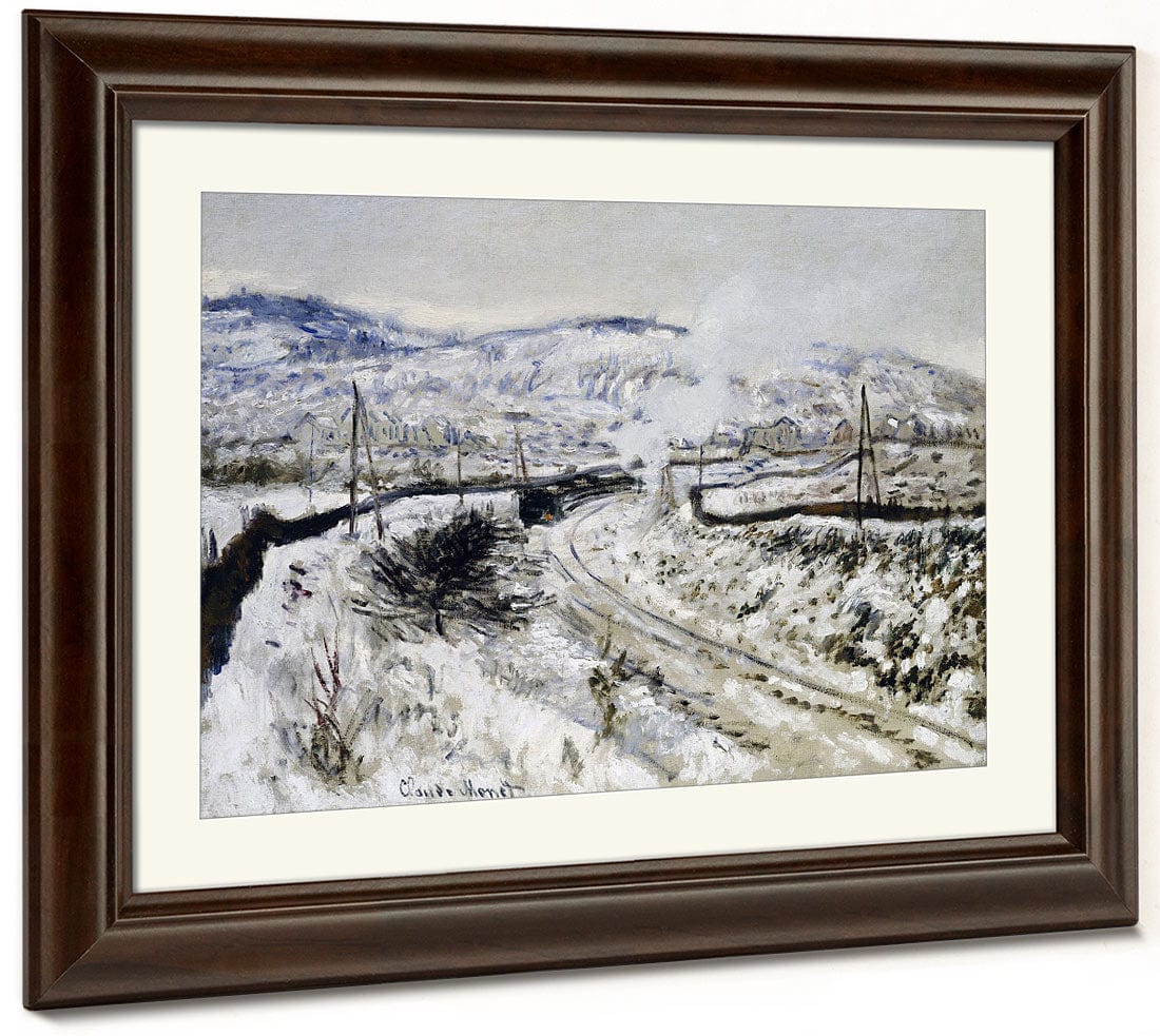 Train In The Snow At Argenteuil By Claude Monet Fine Art Print 2
