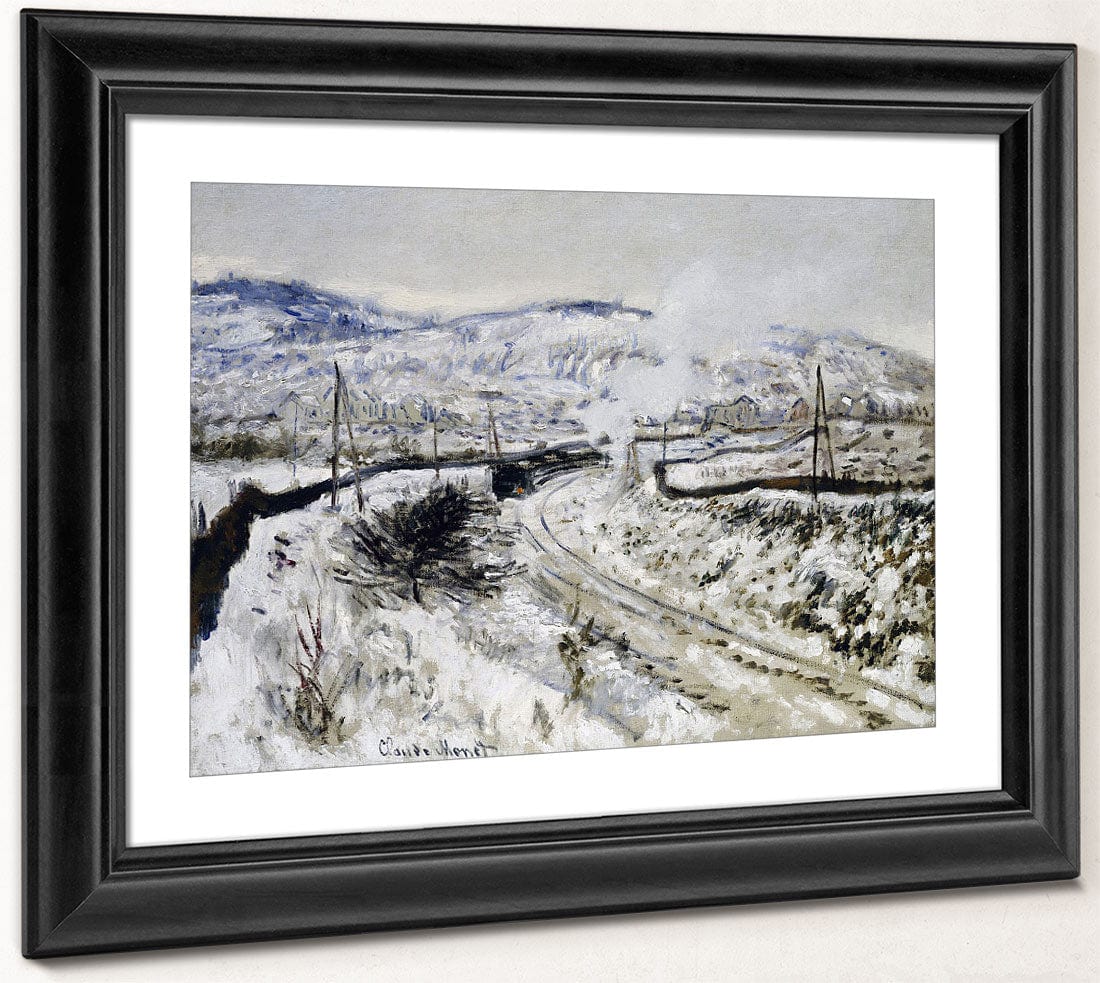 Train In The Snow At Argenteuil By Claude Monet Fine Art Print 2