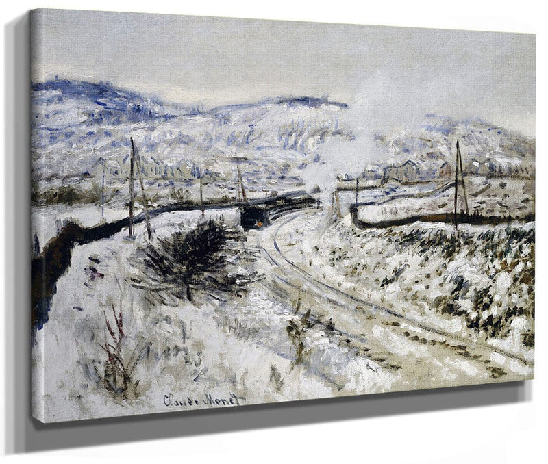 Train In The Snow At Argenteuil By Claude Monet Fine Art Print 2