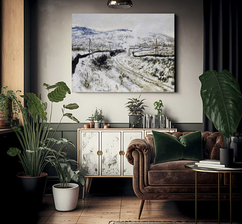 Train In The Snow At Argenteuil By Claude Monet Fine Art Print 2