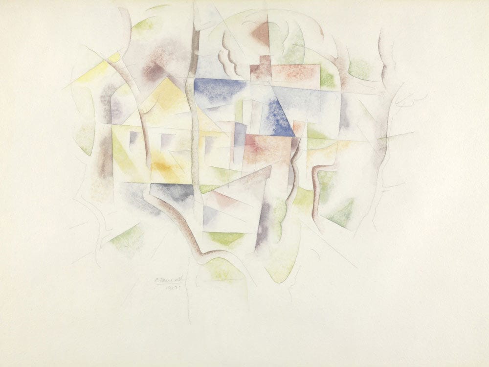 Trees And Barns (Bermuda), 1917 By Charles Demuth Fine Art Print 2