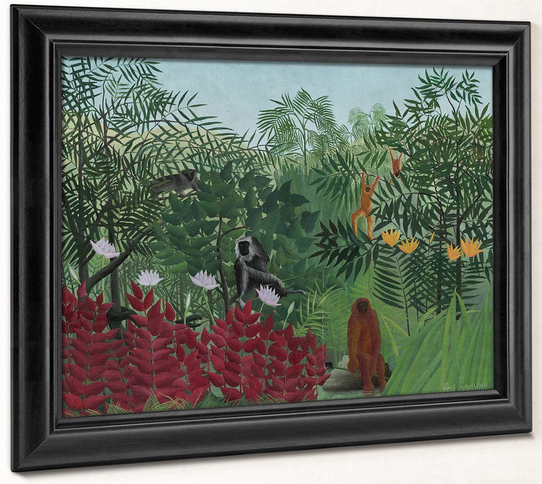 Tropical Forest With Monkeys By Henri Julien Felix Rousseau Fine Art Print 2