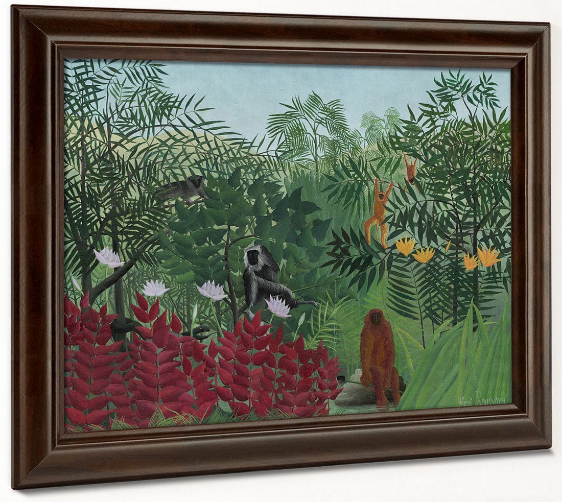 Tropical Forest With Monkeys By Henri Julien Felix Rousseau Fine Art Print 2