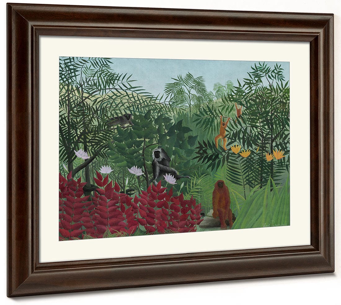 Tropical Forest With Monkeys By Henri Julien Felix Rousseau Fine Art Print 2