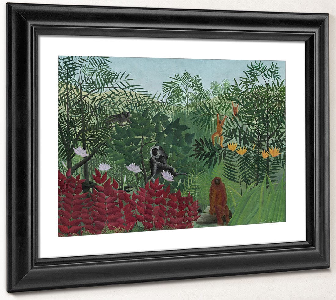 Tropical Forest With Monkeys By Henri Julien Felix Rousseau Fine Art Print 2