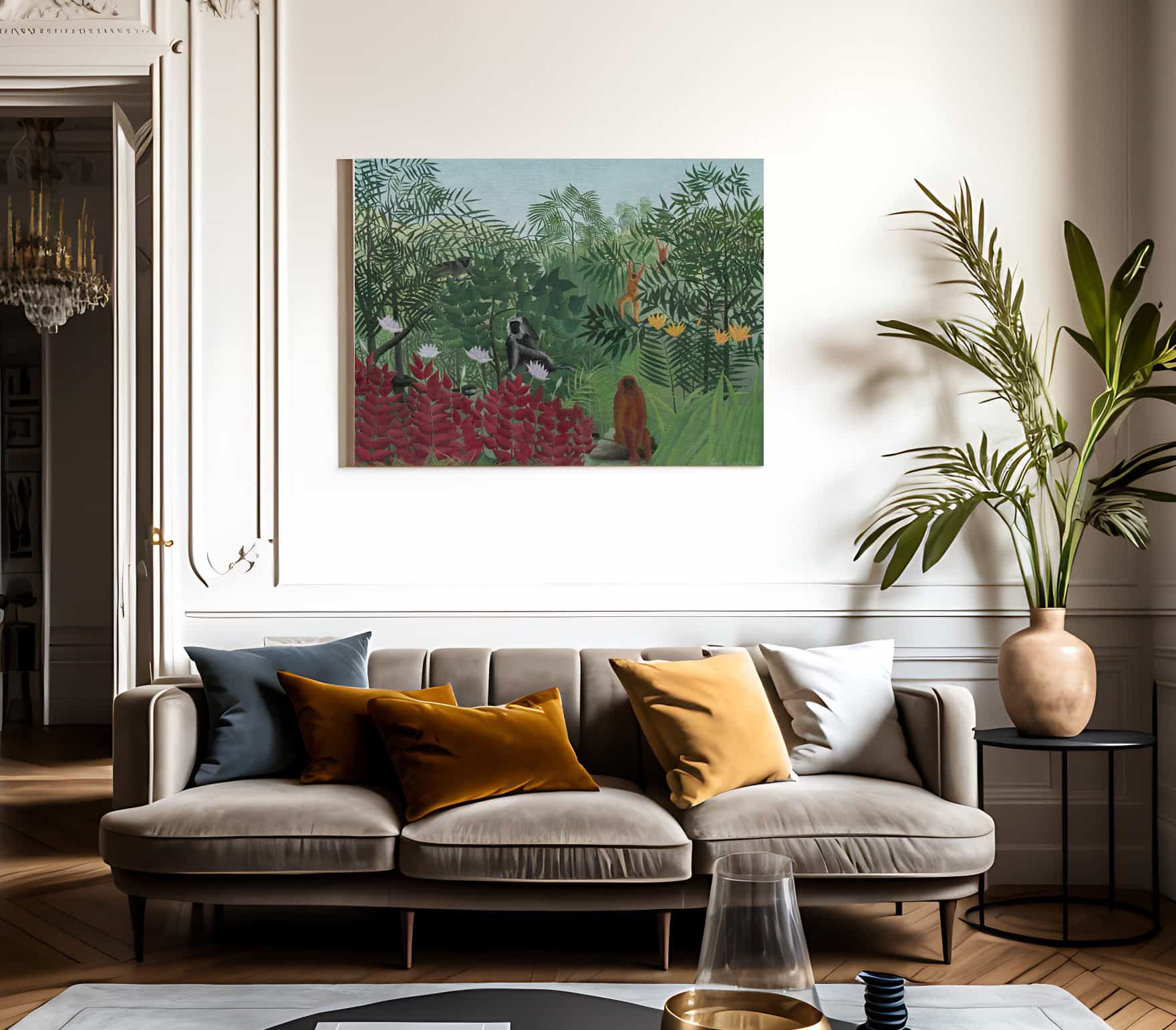 Tropical Forest With Monkeys By Henri Julien Felix Rousseau Fine Art Print 2