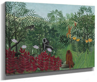 Tropical Forest With Monkeys By Henri Julien Felix Rousseau Fine Art Print 2