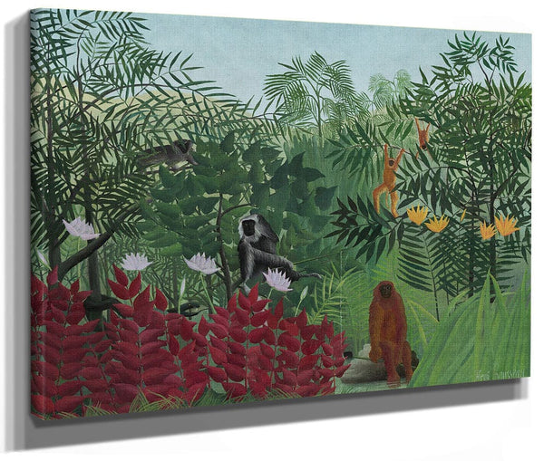 Tropical Forest With Monkeys By Henri Julien Felix Rousseau Fine Art Print 2