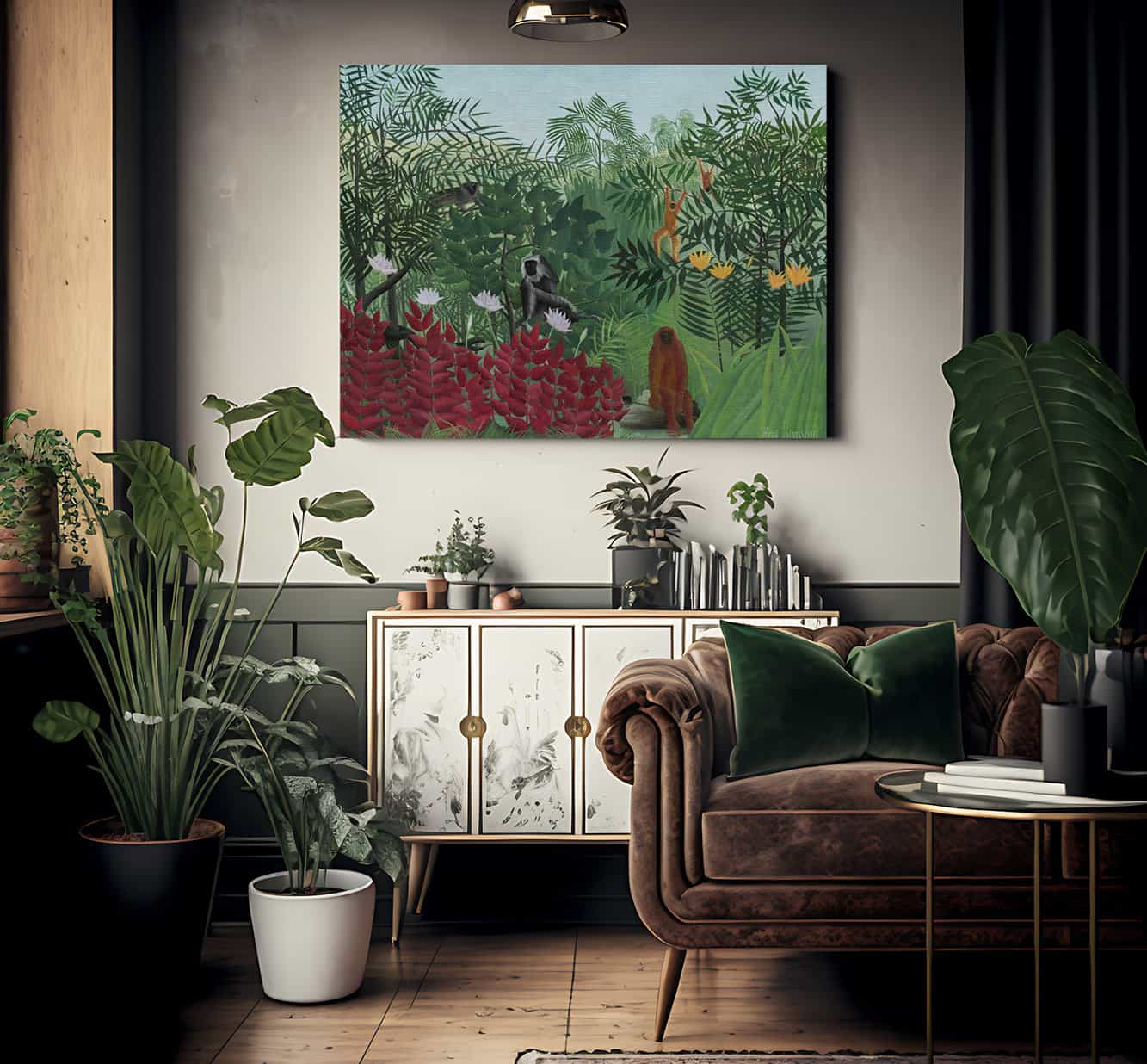 Tropical Forest With Monkeys By Henri Julien Felix Rousseau Fine Art Print 2