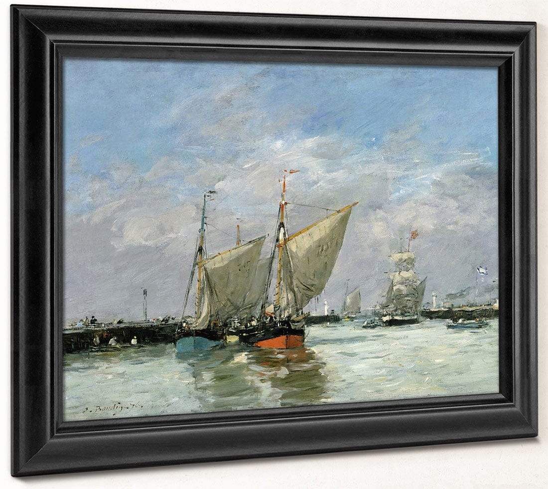 Trouville, The Jetties, High Tide By Eugene Boudin Fine Art Print 2