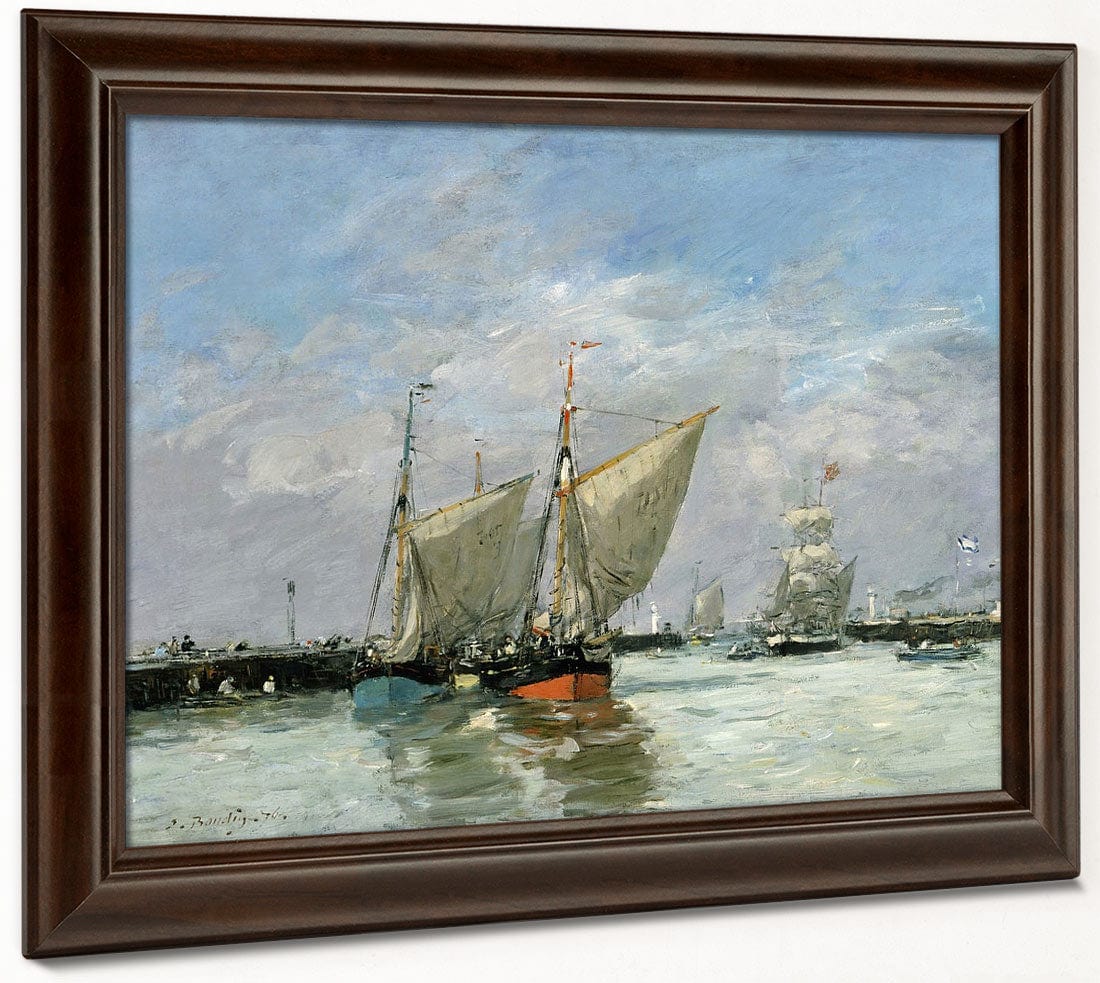 Trouville, The Jetties, High Tide By Eugene Boudin Fine Art Print 2
