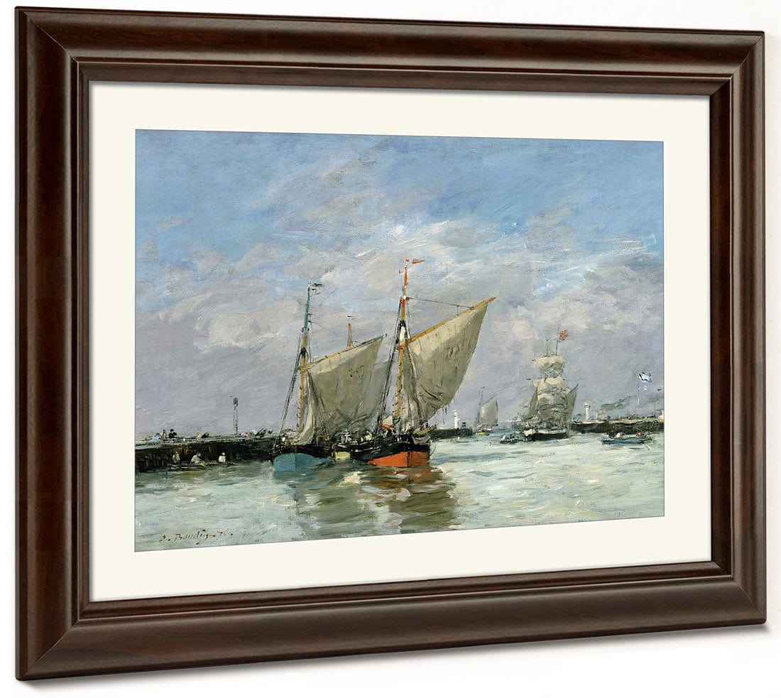 Trouville, The Jetties, High Tide By Eugene Boudin Fine Art Print 2