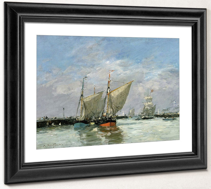 Trouville, The Jetties, High Tide By Eugene Boudin Fine Art Print 2