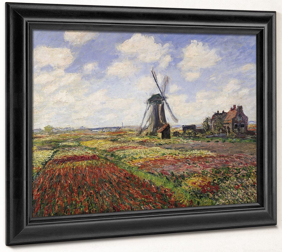 Tulip Fields With The Rijnsburg Windmill By Claude Monet Fine Art Print 2