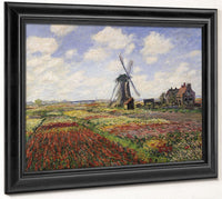 Tulip Fields With The Rijnsburg Windmill By Claude Monet Fine Art Print 2