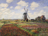 Tulip Fields With The Rijnsburg Windmill By Claude Monet Fine Art Print 2