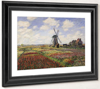 Tulip Fields With The Rijnsburg Windmill By Claude Monet Fine Art Print 2