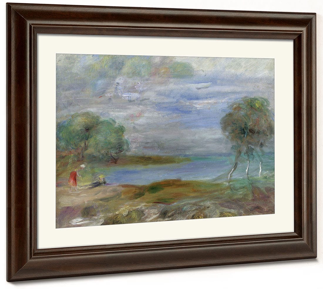 Two People At The Water's Edge By Pierre Auguste Renoir Fine Art Print 2
