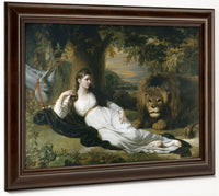 Una And The Lion (Mary Hall In The Character Of Una) By Benjamin West Fine Art Print 2
