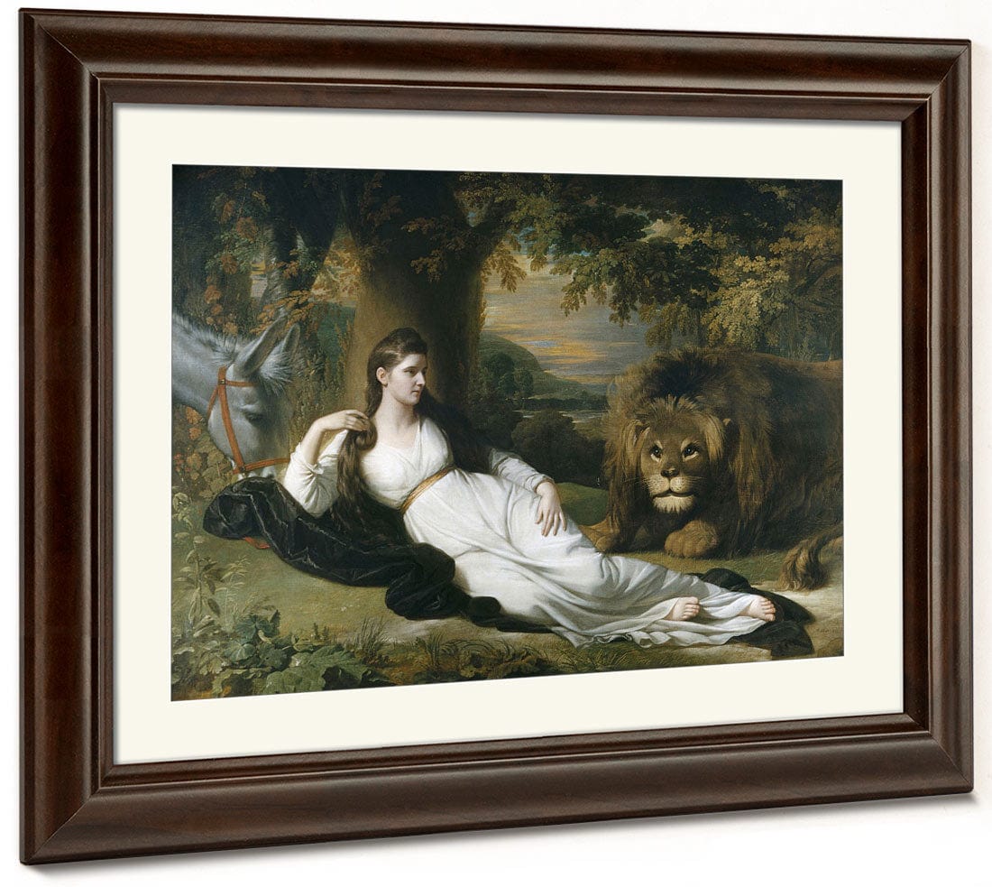 Una And The Lion (Mary Hall In The Character Of Una) By Benjamin West Fine Art Print 2