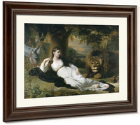 Una And The Lion (Mary Hall In The Character Of Una) By Benjamin West Fine Art Print 2