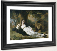 Una And The Lion (Mary Hall In The Character Of Una) By Benjamin West Fine Art Print 2