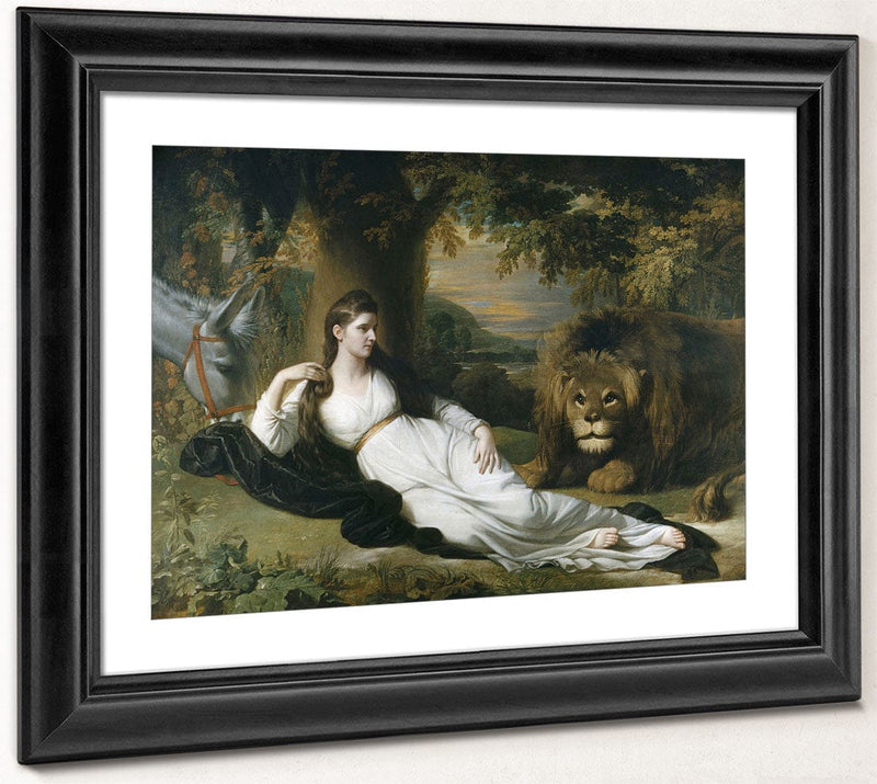 Una And The Lion (Mary Hall In The Character Of Una) By Benjamin West Fine Art Print 2
