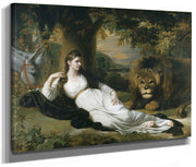 Una And The Lion (Mary Hall In The Character Of Una) By Benjamin West Fine Art Print 2