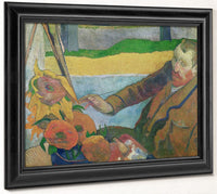 Van Gogh Painting Sunflowers By Paul Gauguin Fine Art Print 2