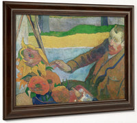 Van Gogh Painting Sunflowers By Paul Gauguin Fine Art Print 2