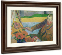 Van Gogh Painting Sunflowers By Paul Gauguin Fine Art Print 2