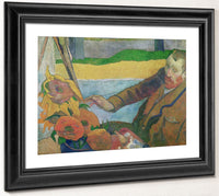 Van Gogh Painting Sunflowers By Paul Gauguin Fine Art Print 2