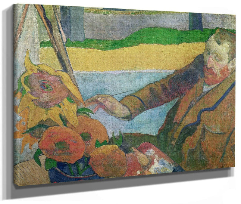 Van Gogh Painting Sunflowers By Paul Gauguin Fine Art Print 2
